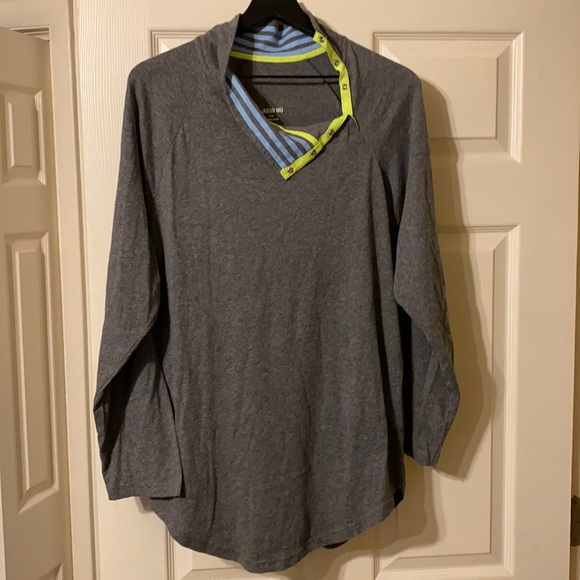 Jason Wu x Eva Air gray button neck unisex sleep tunic, size large - Picture 4 of 12